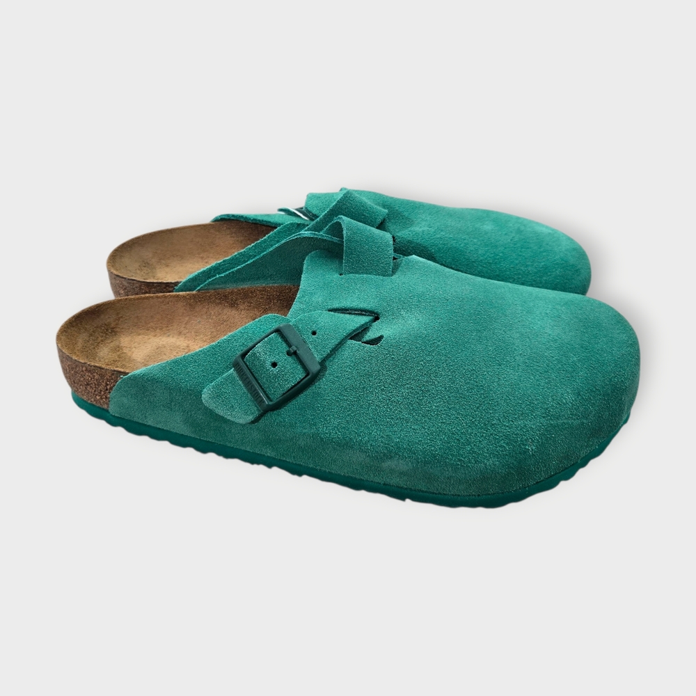 Birkenstock New w/ Box Boston Digital Green Suede Leather Regular Mens Size 11 - Picture 5 of 14